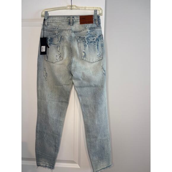 One Teaspoon Blue Hart Freebird Denim Jeans High Waist Distressed Size 26 NWT - Picture 6 of 8